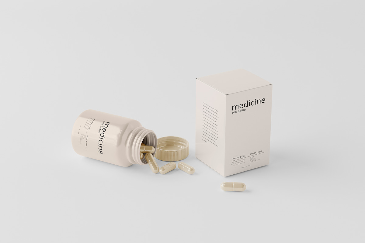 Capsules Bottle Mockups, a Cups & Container Mockup by pmvch (Photo 8 of 10)