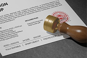 Stamp Sign Mockup, a Books & Magazine Mockup by Permadi Creative (Thumbnail 2 of 5)