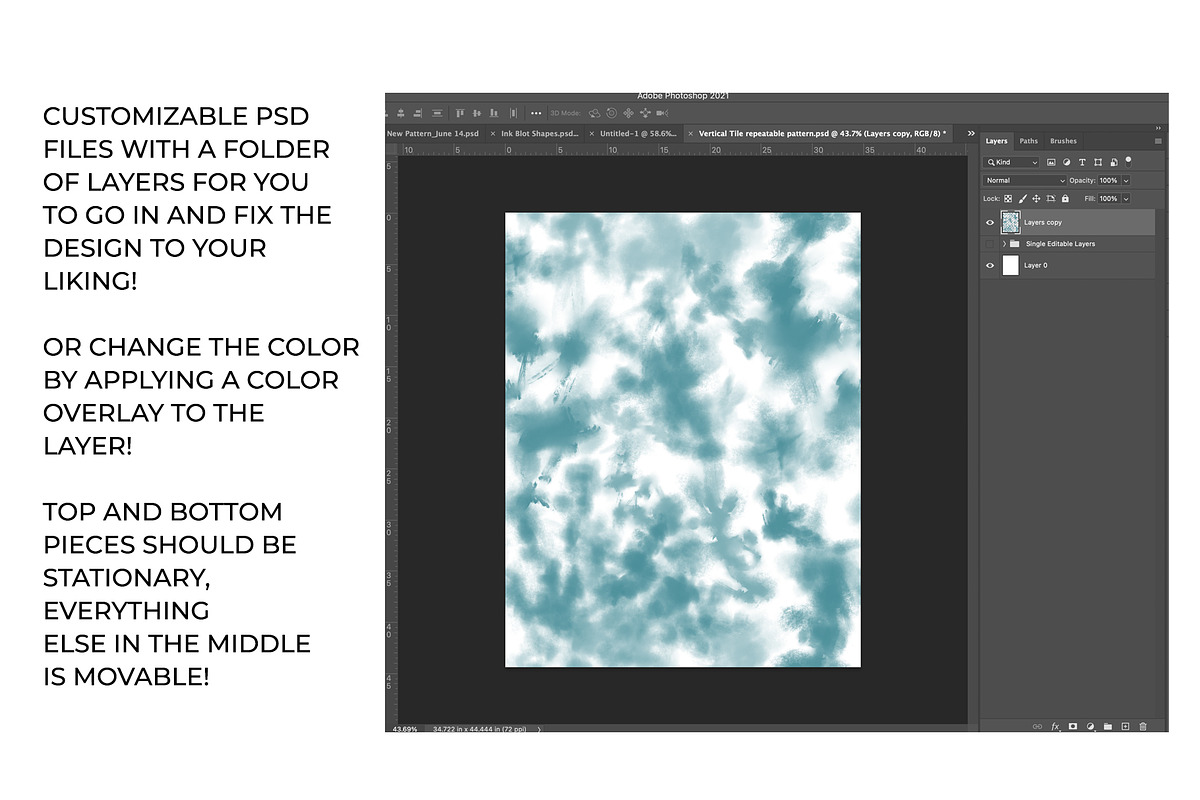 Subtle Tie-Dye Seamless Pattern, a Pattern Graphic by The Gypsy Goddess (Photo 2 of 5)