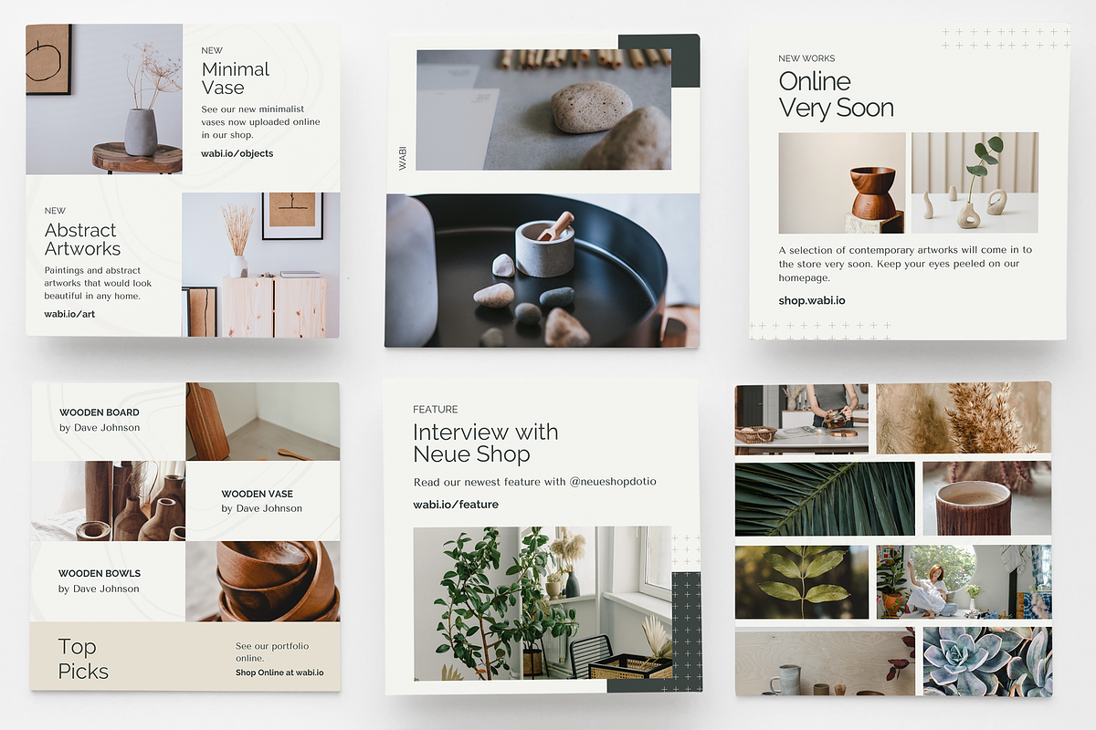 30 CANVA IG POSTS | WABI THEME, a Social Media Template by OEN Design (Photo 6 of 6)