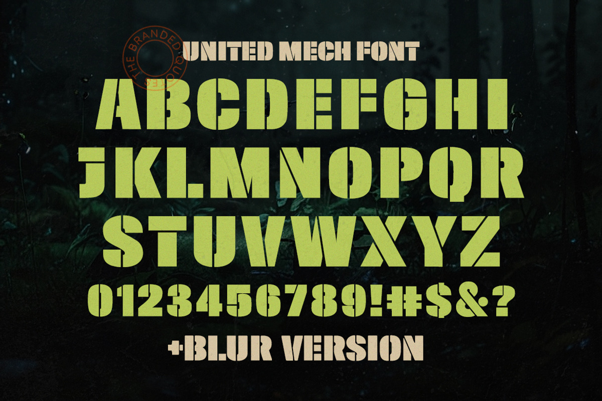 United Mech - Stencil Sans, a Font by The Branded Quotes (Photo 4 of 5)