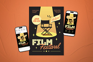 Film Festival Event Flyer Set, a Flyer Template by The Good Store