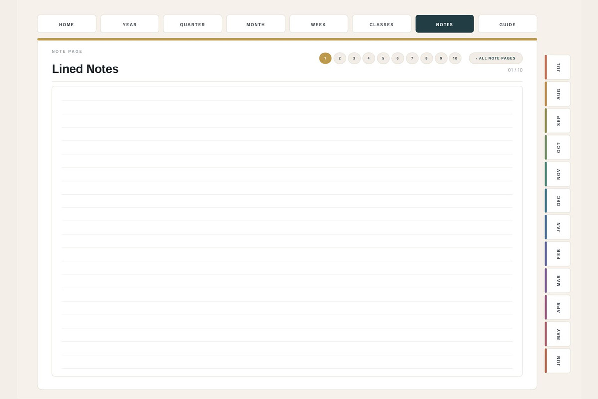 All-in-One Digital Student Planner, a Stationery Template by DigiVara Studio (Photo 13 of 21)