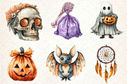 Boho Halloween Trick or Treat Bundle, an Illustration by Dream Creation (Thumbnail 2 of 7)