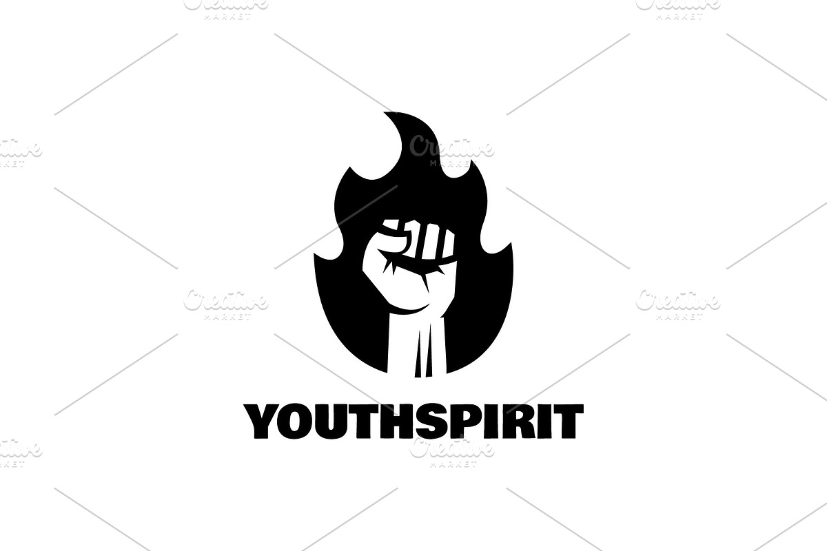 Youth Spirit - Hand Fist & Fire Logo, a Branding & Logo Template by ashenterprise (Photo 2 of 2)