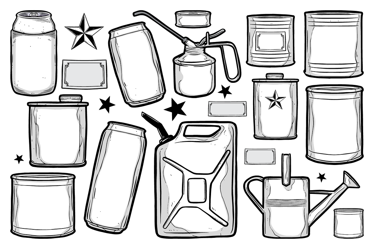 Cans Ahoy Vector Pack, an Illustration by Vectory by BSC (Photo 3 of 3)