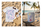 Mediterranean Summer & Stripe Beach, a Seasonal Illustration by Watercolor dreams (Thumbnail 3 of 3)