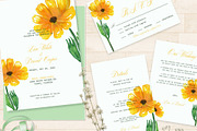 Sunflower Watercolor Wedding Suite, an Invitation Template by Love Design (Thumbnail 2 of 12)