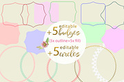 PINK TOOLBOX-70+DesignElements, an Illustration by watercolorwild.graphics (Thumbnail 11 of 13)
