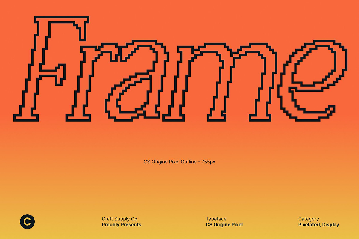 CS Origine Pixel, a Serif Font by Craft Supply Co. (Photo 5 of 8)