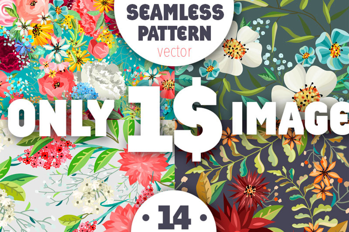 Pack of seamless patterns, a Decorative Illustration by ARSCOR (Photo 1 of 6)