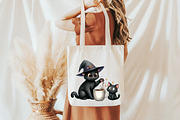 Cat Silhouette Love Coffee Clipart, an Illustration by Libby Wishes (Thumbnail 12 of 12)