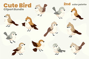 Bird Clipart Bundle - Vector & PNG, an Animal Illustration by moja doodle (Thumbnail 4 of 5)