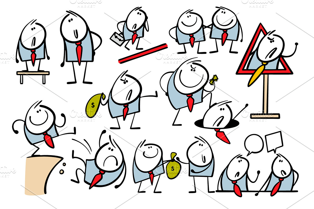 Cartoon business set 1., an Illustration by eka panova (Photo 2 of 6)