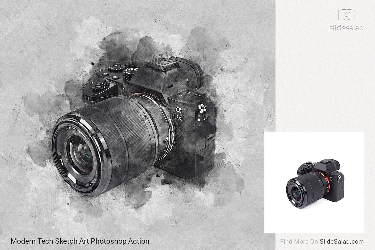 Tech Sketch Art Photoshop Action, an Action Add-On by SlideSalad (Photo 12 of 49)