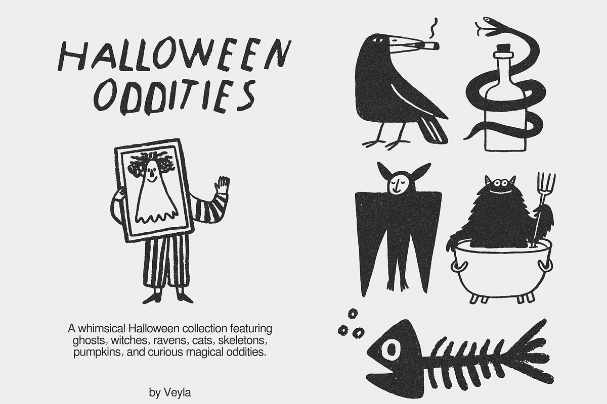 Halloween Oddities: 45 Spooky Pack, an Object Illustration by Veyla (Photo 4 of 13)