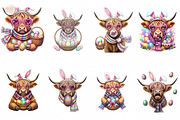 Highland Cow PNG Clipart Cute., an Animal Illustration by KennedyStudio (Thumbnail 2 of 5)