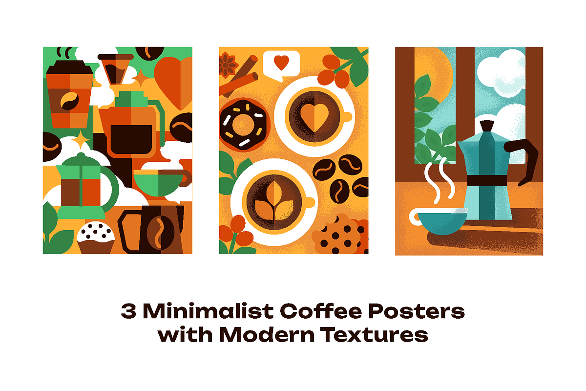 Coffee Art. Geometry Mosaic Design, a Food Illustration by Lettering_Logo (Photo 7 of 9)