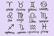 Pencil Drawn Zodiac Sign Icons, a Decorative Illustration by Scribble Society (Thumbnail 4 of 4)