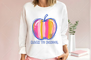 Back to School PNG Apple PNG, a Seasonal Illustration by Canvas Craft (Thumbnail 3 of 5)