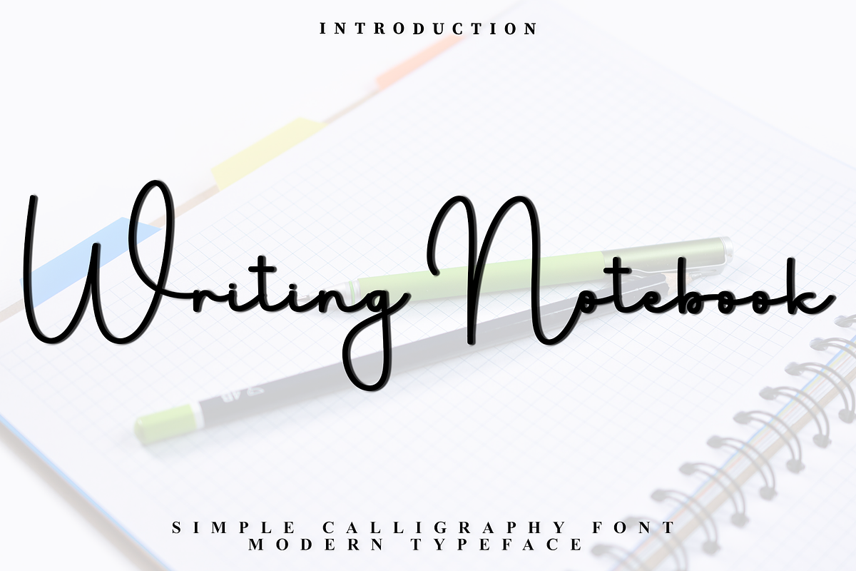 Writing Notebook, a Handwritten Font by FreshTypeINK (Photo 1 of 8)