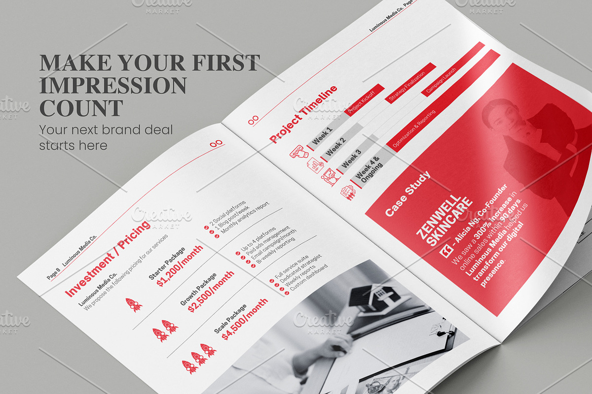 Canva Marketing Proposal Template, a Brochure Template by Oshin Design (Photo 7 of 8)