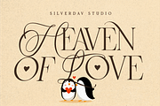 Heaven Of Love | Ligature Serif, a Serif Font by Silverdav (Thumbnail 2 of 12)