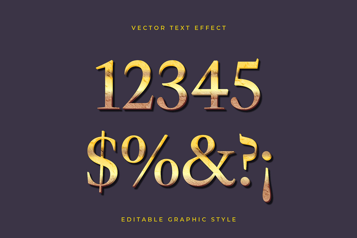 Metallic Gold Bold Text Effect preview 2