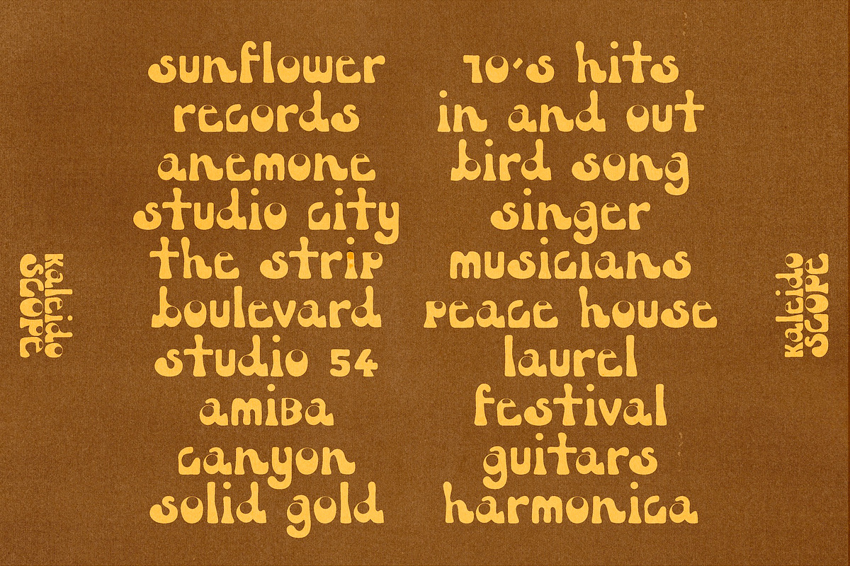 Kaleidoscope - Hand Drawn Retro Font, a Sans Serif Font by Madeline ODonoghue Design (Photo 3 of 7)