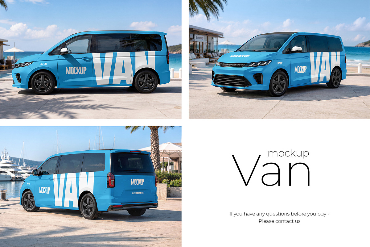 Van Mockup Set, an Advertising Mockup by Country4k (Photo 5 of 5)