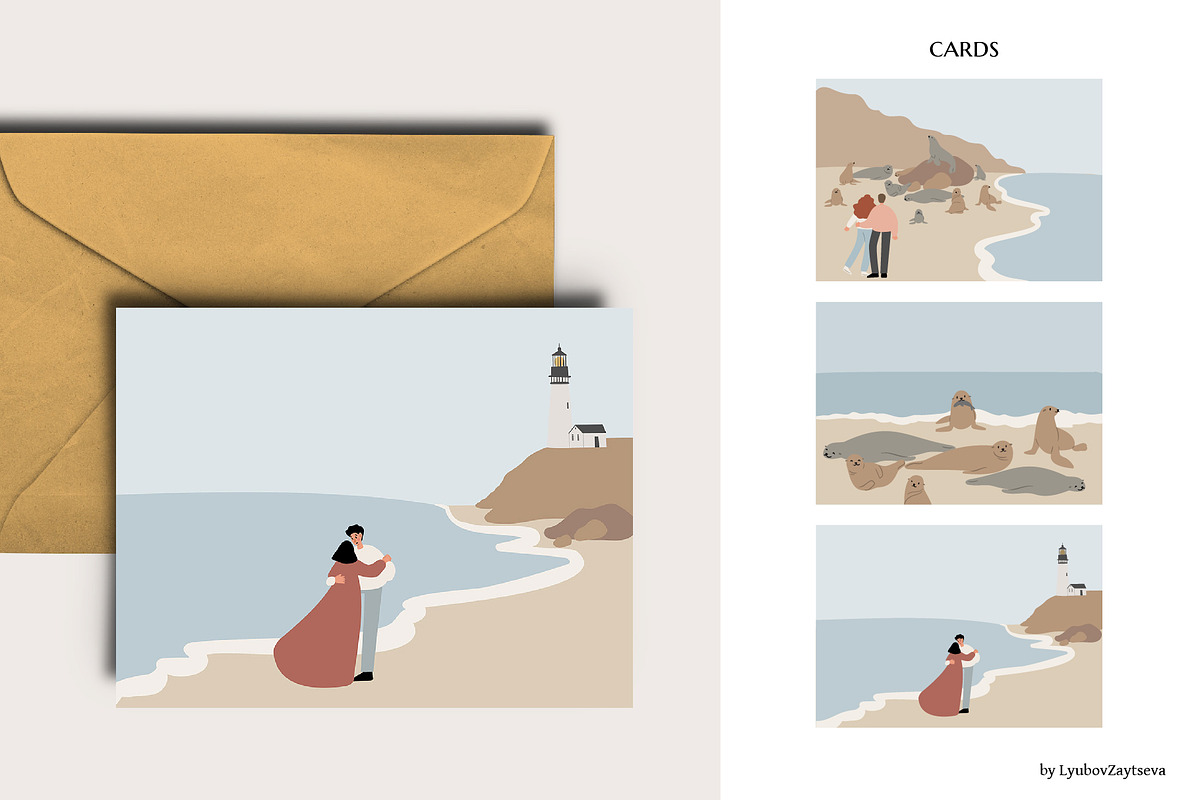 coastal landscape creator clipart, a Person Illustration by LyubovZaytseva (Photo 14 of 18)