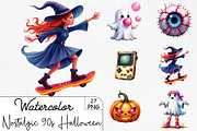 Nostalgic 90s Halloween Clipart, an Illustration by CrexoraLab (Thumbnail 1 of 5)