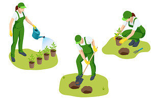 Agricultural cultivation. A woman, an Object Illustration by Golden Sikorka