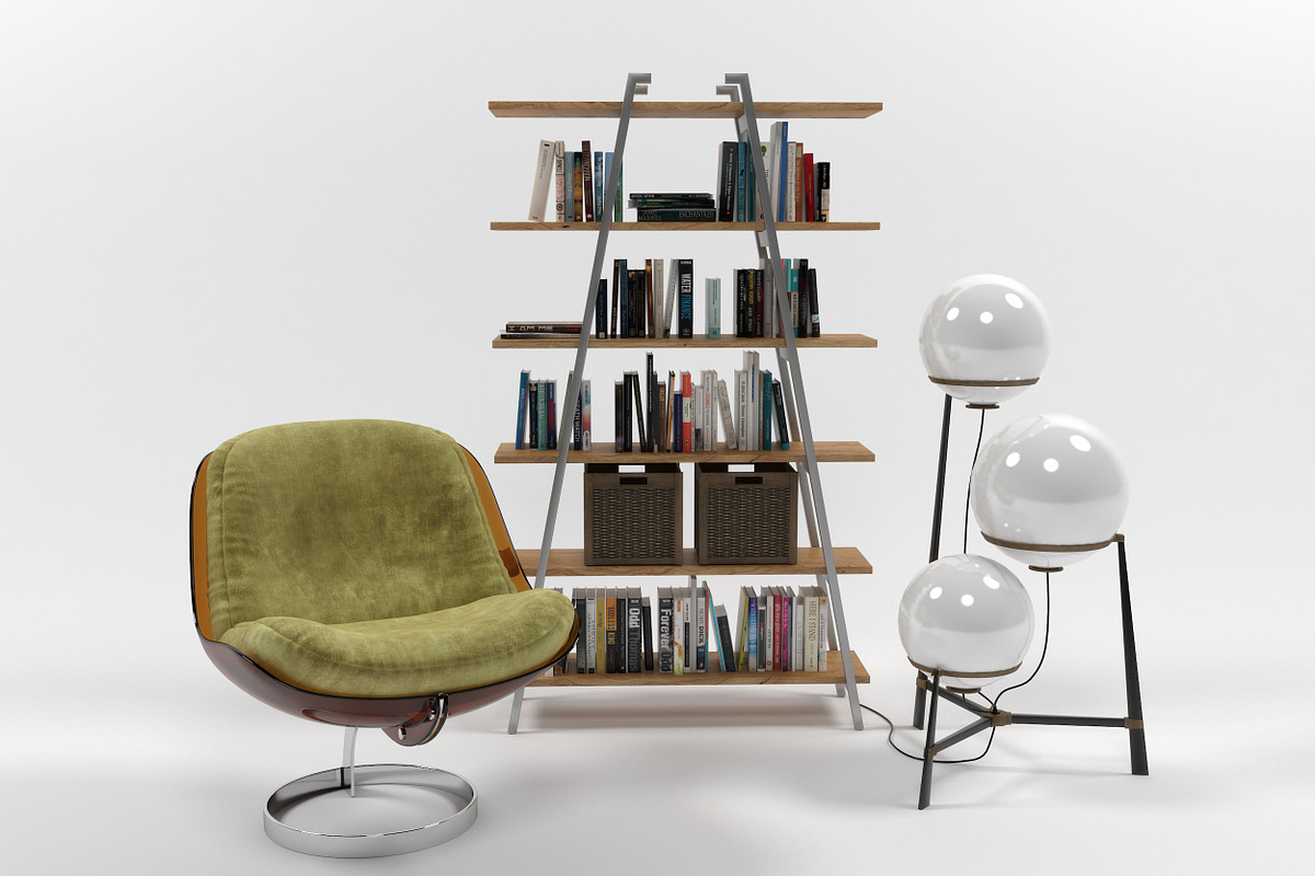 Furniture set 1109, a Furniture 3D Model by inDahouze (Photo 5 of 11)