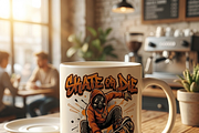 Skate Or Die Gas Mask Rider, a Shirt Mockup by Vector Stall (Thumbnail 9 of 14)