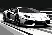 Luxury Car Clipart Vector Bundle, an Illustration by Creativeshirt (Thumbnail 3 of 9)