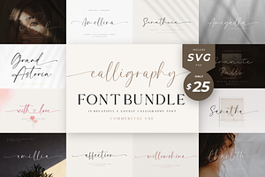 Calligraphy Font Bundle Voll II