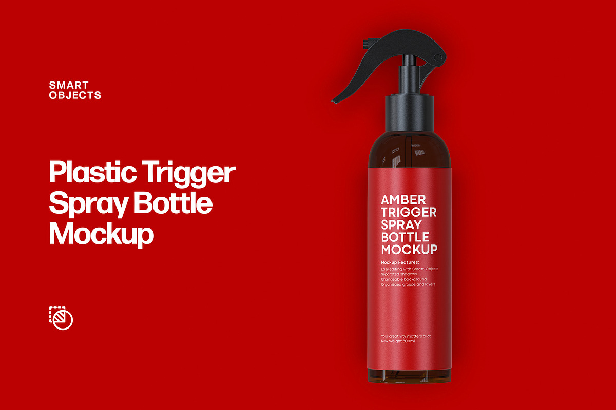 Plastic Trigger Spray Bottle Mockup, a Packaging Mockup by Dev.Rawat21 (Photo 1 of 5)