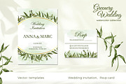 Greenery Wedding Watercolor Set, a Decorative Illustration by L- design studio (Thumbnail 2 of 6)