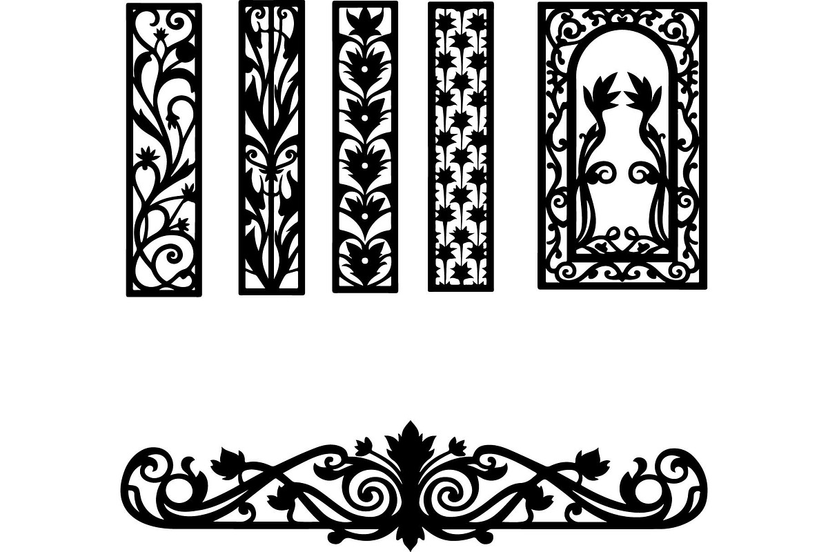 Elegant Floral Border Panels, an Object Graphic by abu67222 (Photo 12 of 13)