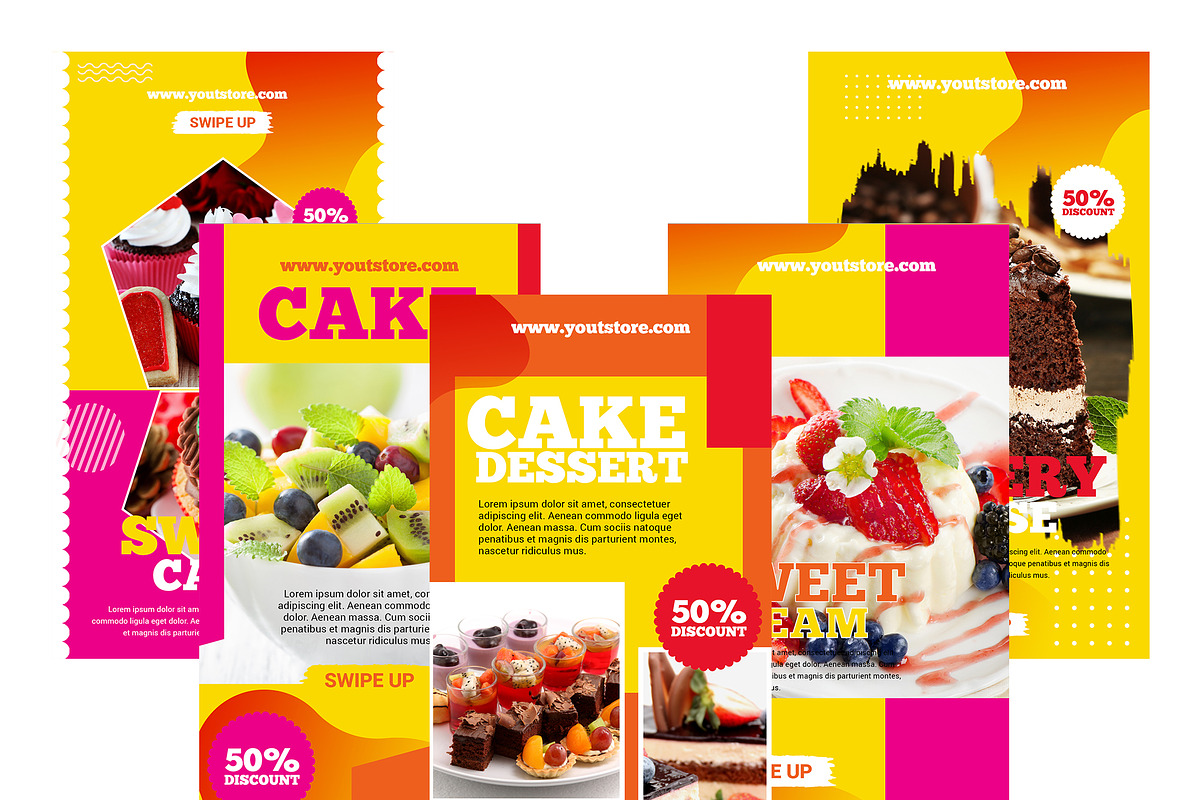 Food Instagram Story Canva Template, a Social Media Template by DreamColor (Photo 3 of 5)