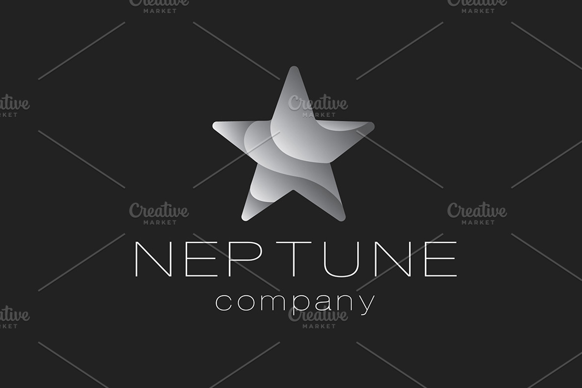 Star with gradient waves - Logo temp, a Branding & Logo Template by MaryHat Shop (Photo 6 of 6)