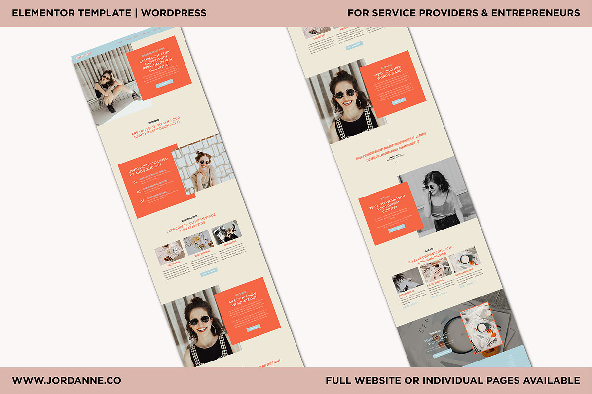 Cassidy Elementor Home/Landing Page, a WordPress Template by Jordanne Co. Websites (Photo 2 of 5)