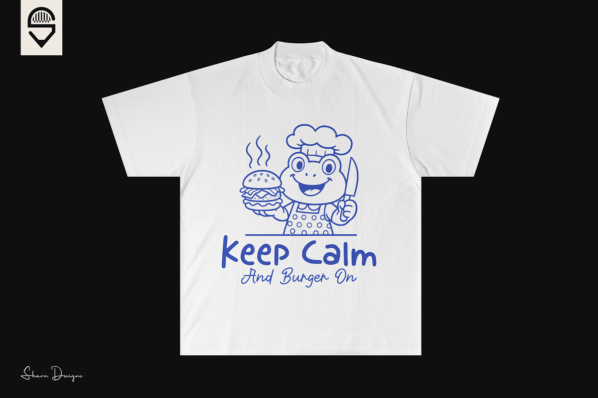 Funny burger chef cartoon design, a Food Illustration by shaondesigns (Photo 2 of 4)