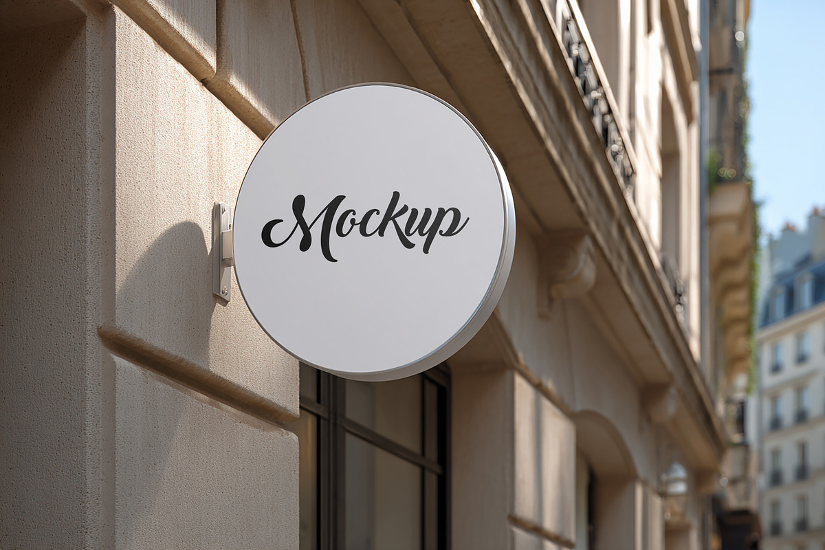 Logo Mockup White Hanging Sign, a Product Mockup by GenesisCreativeCo (Photo 3 of 3)