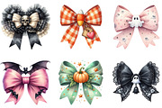 Halloween Coquette Bow Clipart, an Illustration by DreamArtGraphic (Thumbnail 4 of 5)