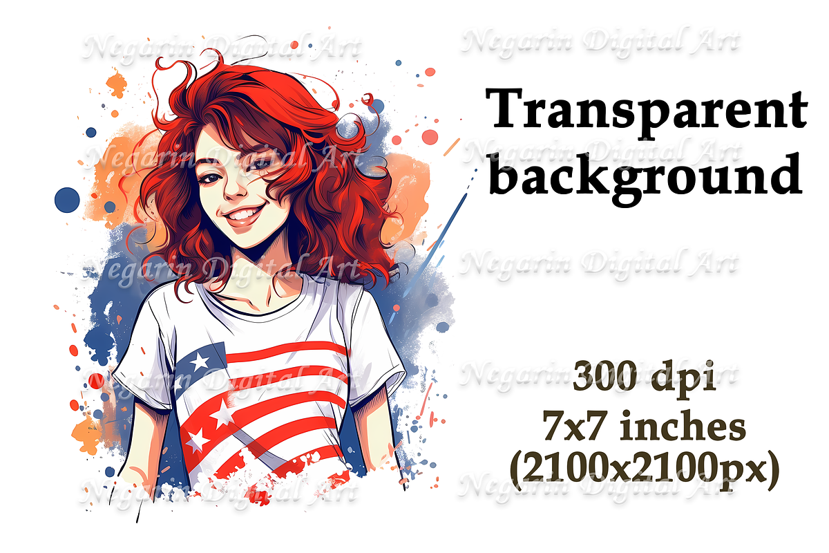 Watercolor 4th of July Clipart, an Object Graphic by Negarin Digital Art (Photo 7 of 11)