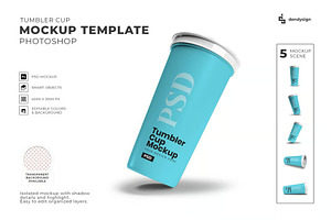 Tumbler Cup Mockup Template, a Cups & Container Mockup by DesignRushMarket