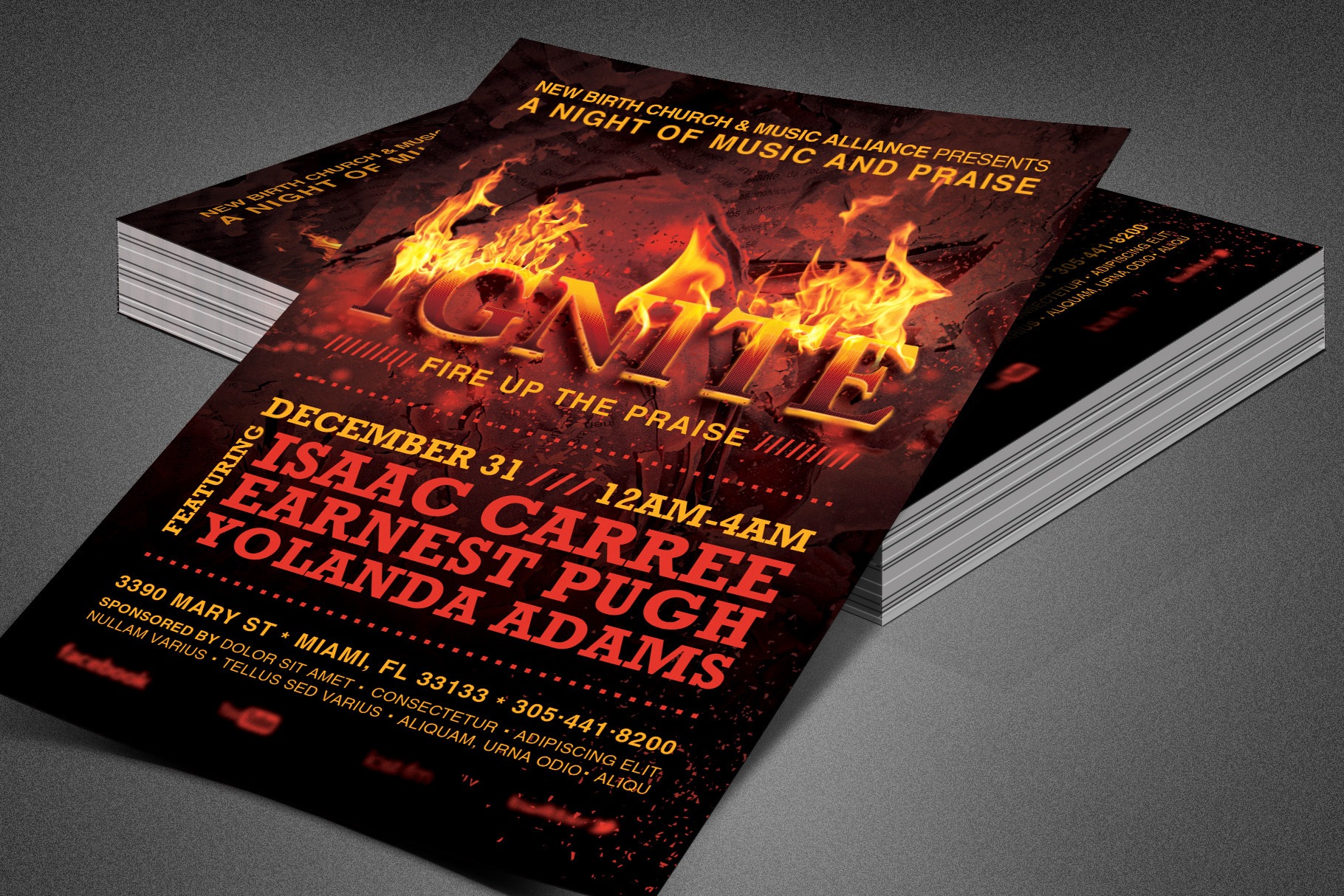 Ignite Church Flyer Template, a Flyer Template by loswl