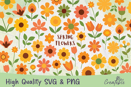 Spring Flower SVG PNG Bundle